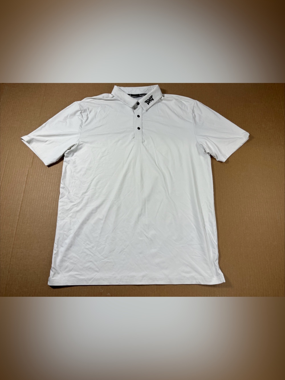 PXG Polo Shirt Parsons Extreme White Performance Golf Stretch Men’s L